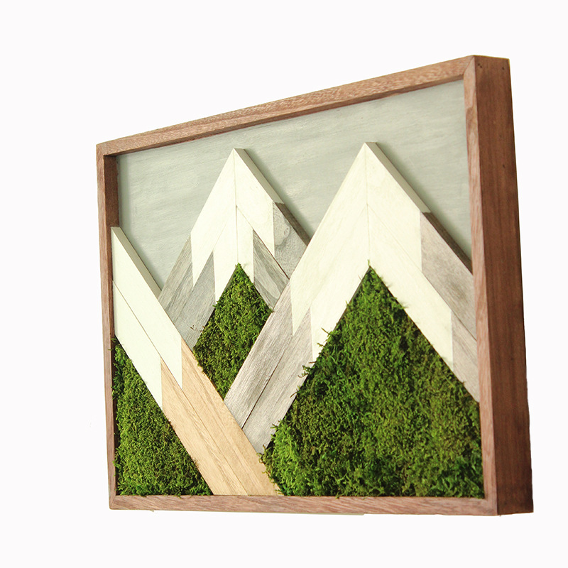 Preserved moss wall frame